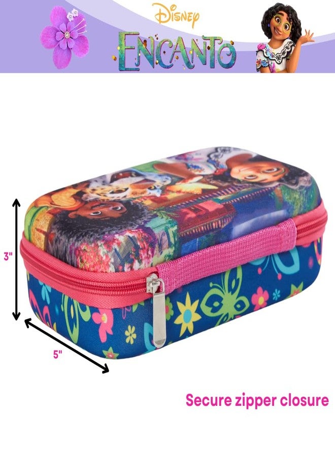Innovative Designs Disney Encanto Pencil Case Set with Stickers and Gel Pens for Kids, Molded with Zip Closure, Pink - Image 3